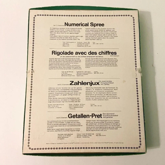 Vintage 1970s Equals Board Game A Numerical Spree Game Waddingtons Incomplete - Picture 4 of 13